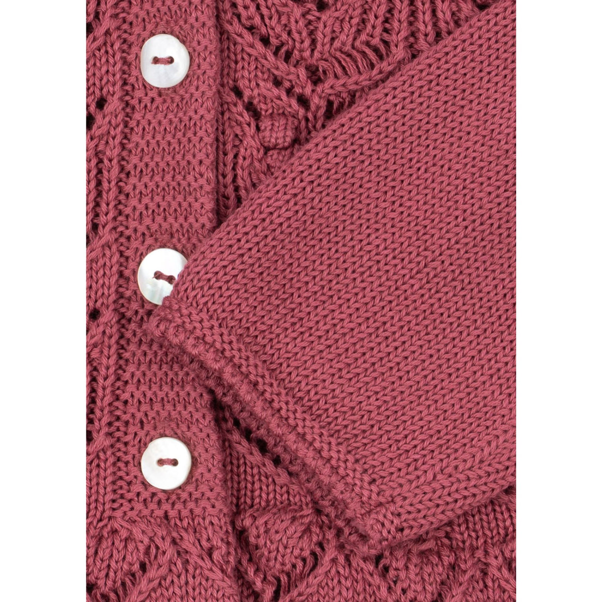 Konges Sløjd Deco Rose Cabby Frill Cardigan Gots