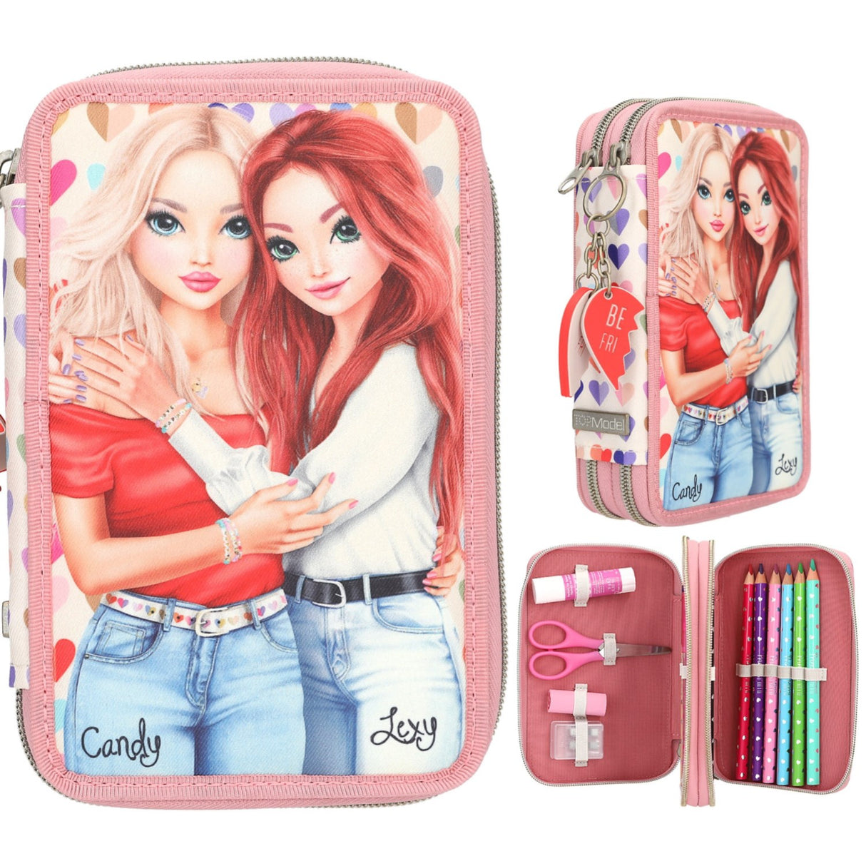 TOPModel Heart To Heart Dobbel Pencil Case