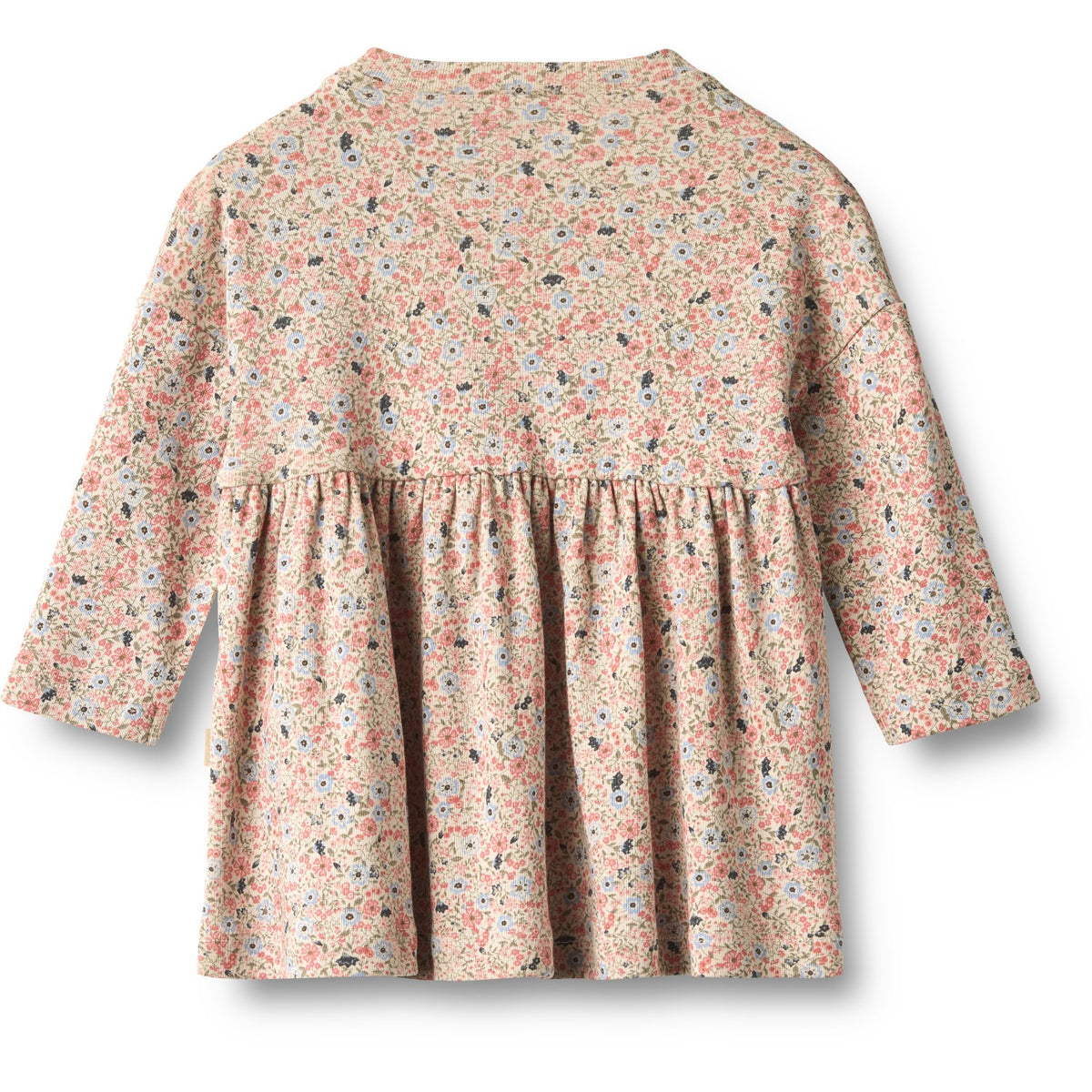 Wheat Grey Cloud Flowers Jersey Kjole L/S Emmy