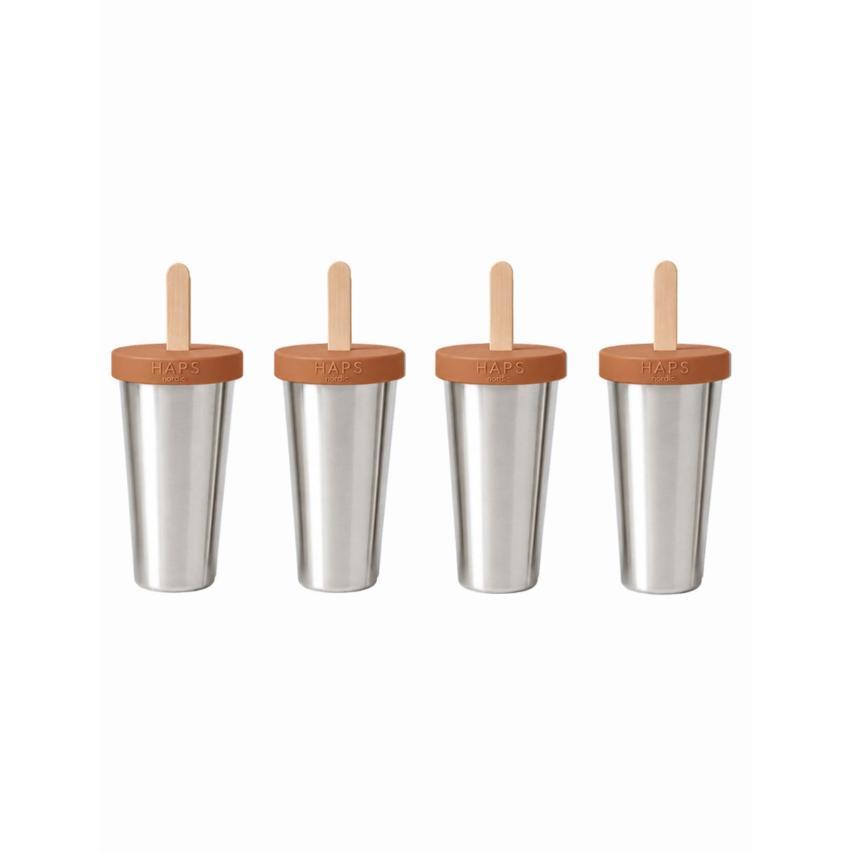 Haps Nordic Terracotta Ice Lolly Makers 4-Pakke