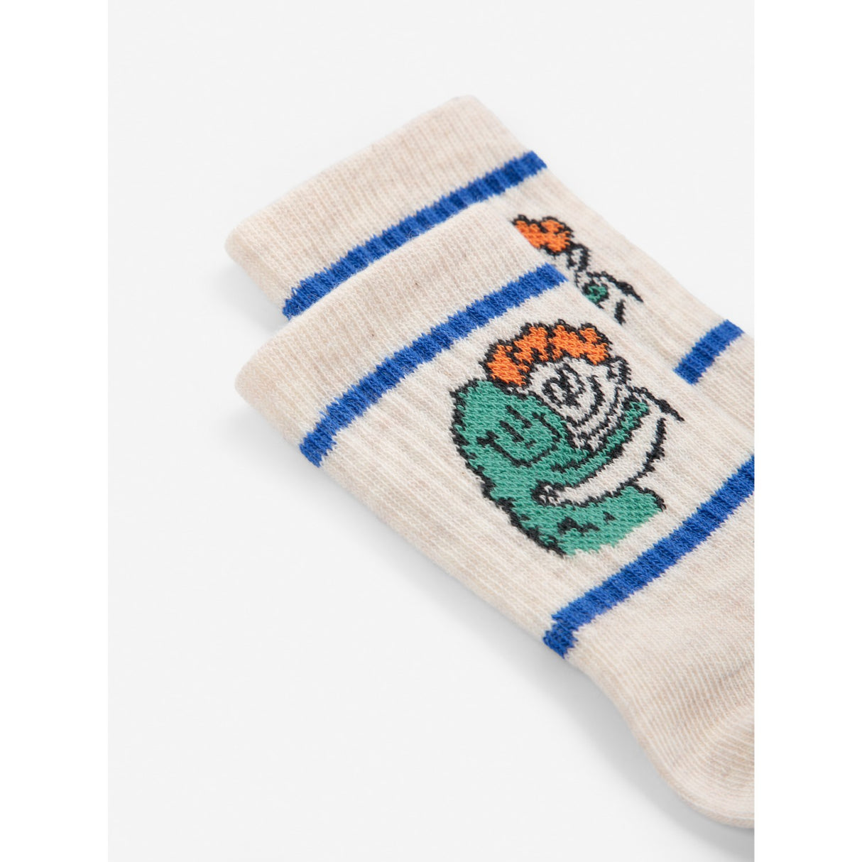 Bobo Choses Offwhite Hug Hairy Monster Kort Strømper