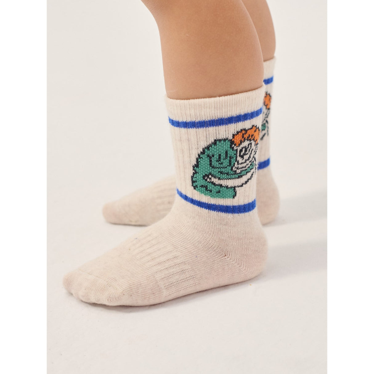 Bobo Choses Offwhite Hug Hairy Monster Kort Strømper