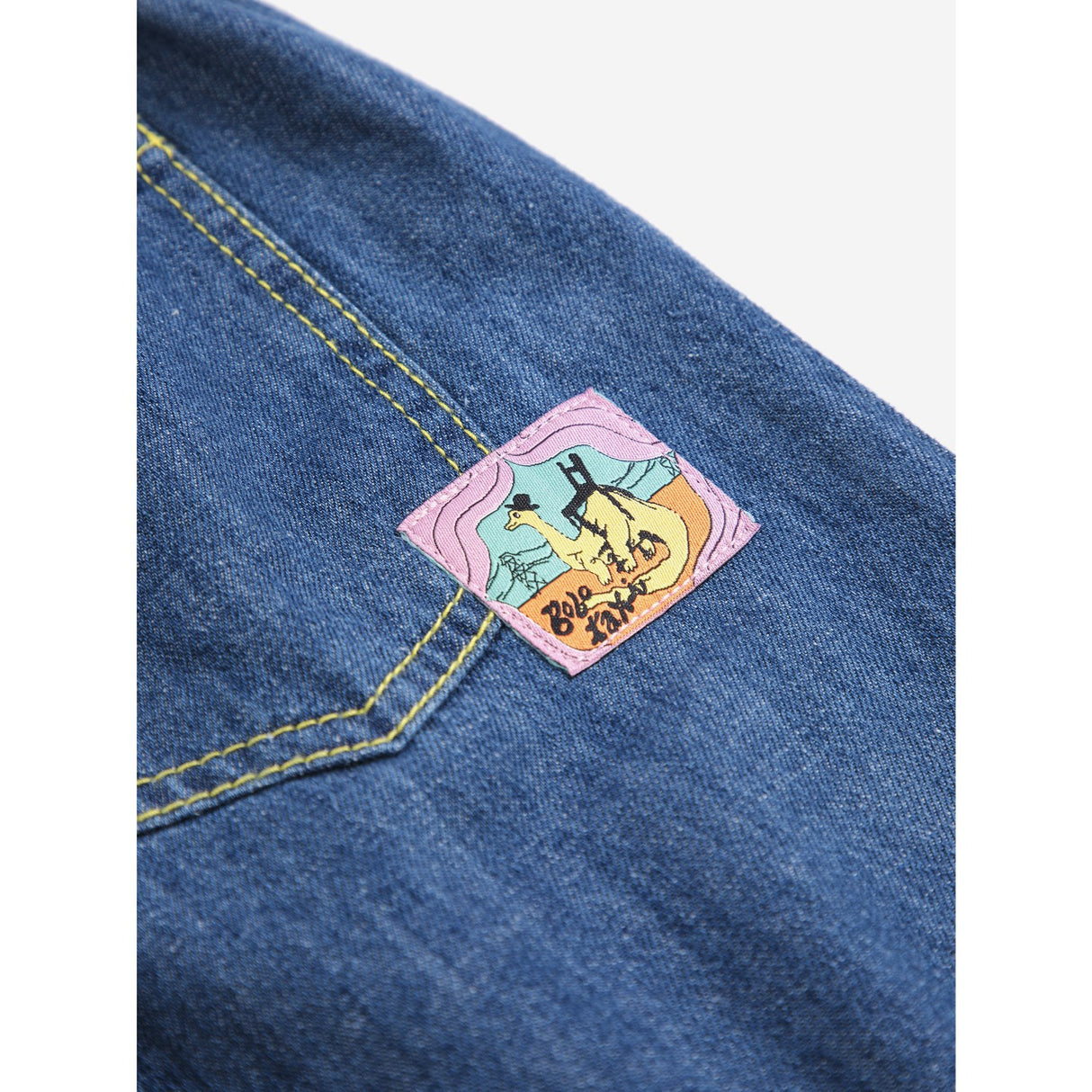 Bobo Choses Midnight Blue Taxi Saurus Tag Denim Bukser