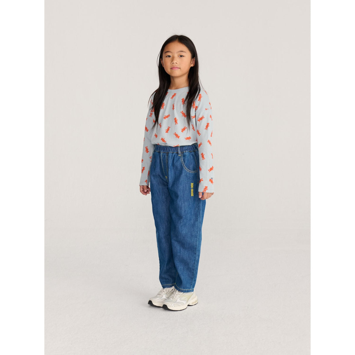 Bobo Choses Midnight Blue Taxi Saurus Tag Denim Bukser