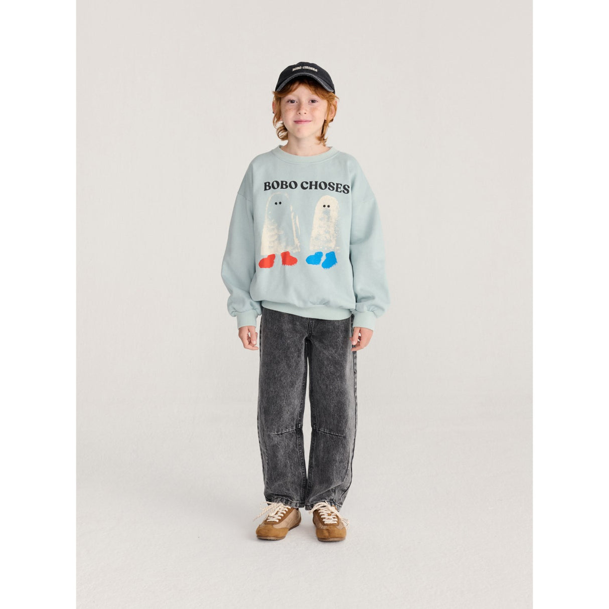 Bobo Choses Light Blue Booty Ghosts Collegegenser