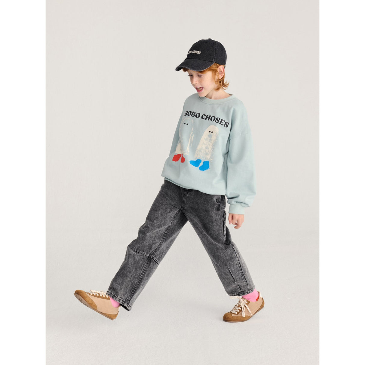 Bobo Choses Light Blue Booty Ghosts Collegegenser