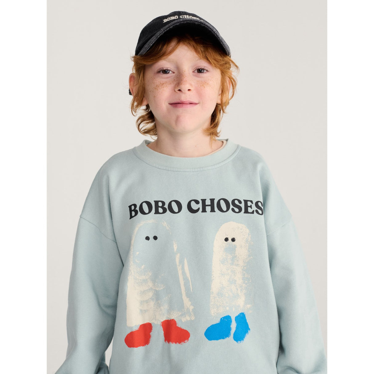 Bobo Choses Light Blue Booty Ghosts Collegegenser
