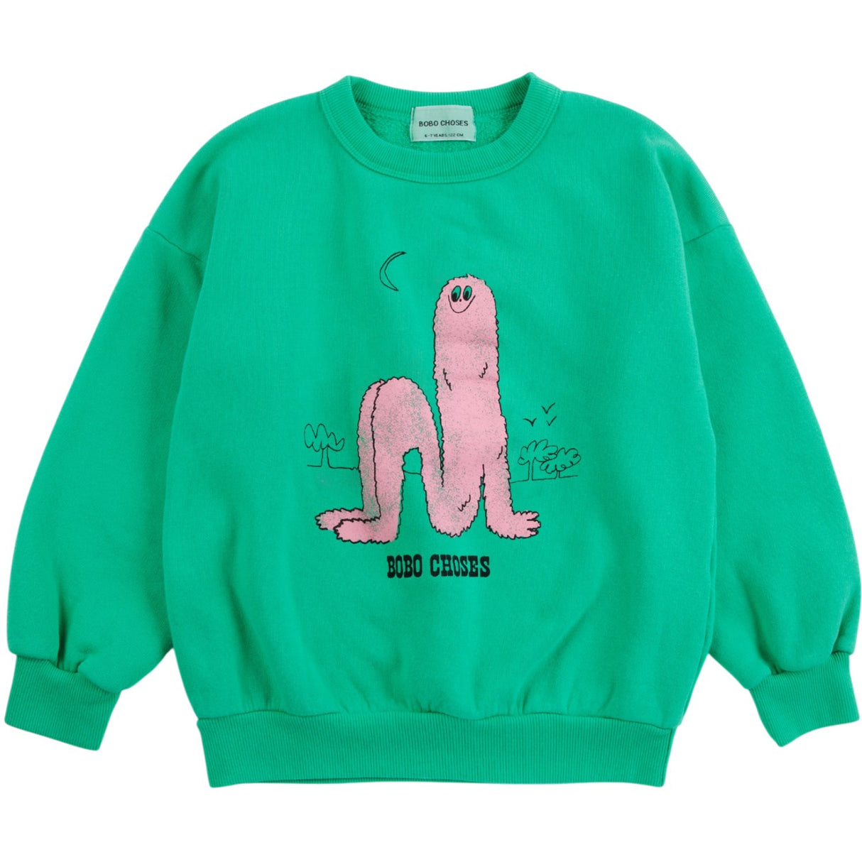 Bobo Choses Green Long Puff Collegegenser