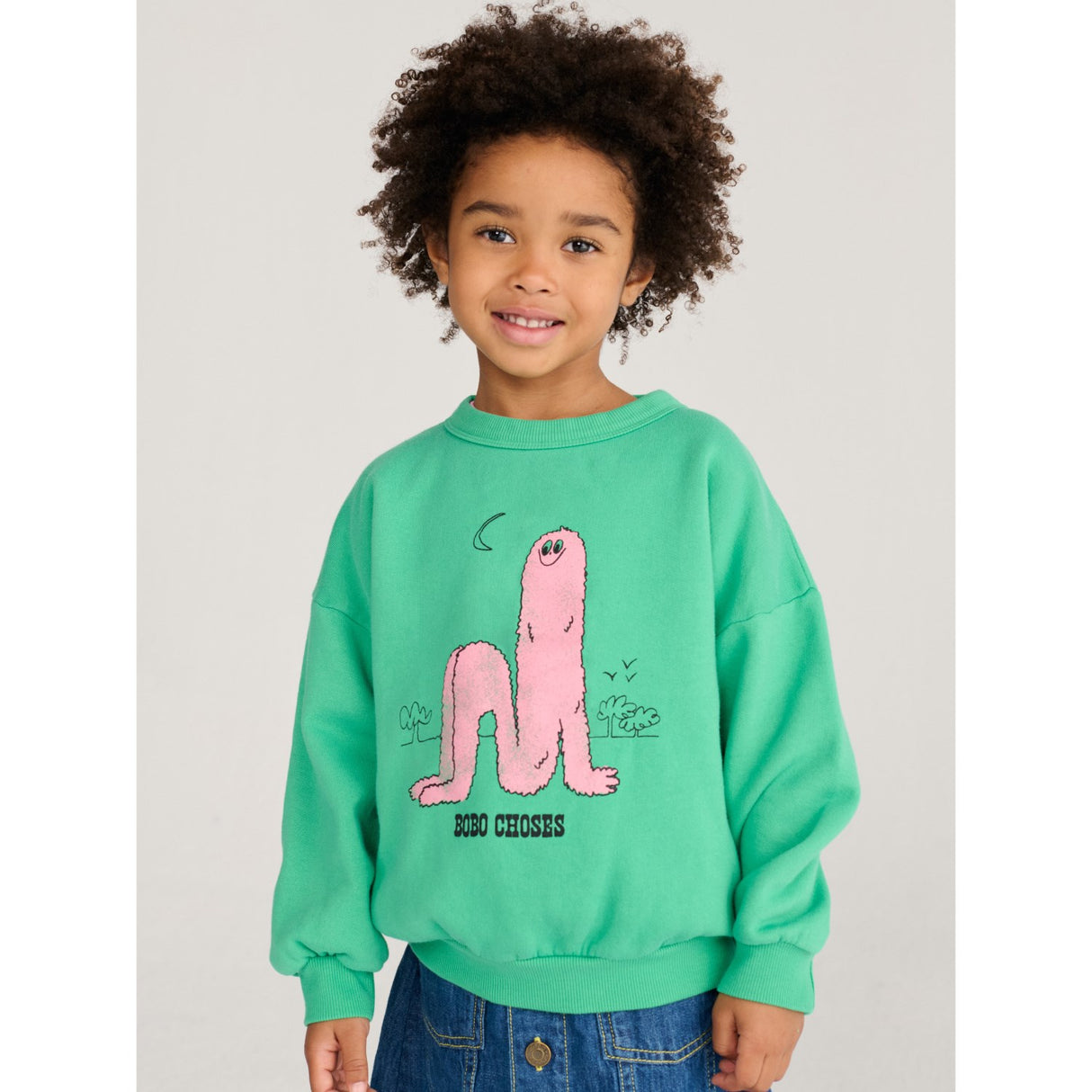 Bobo Choses Green Long Puff Collegegenser