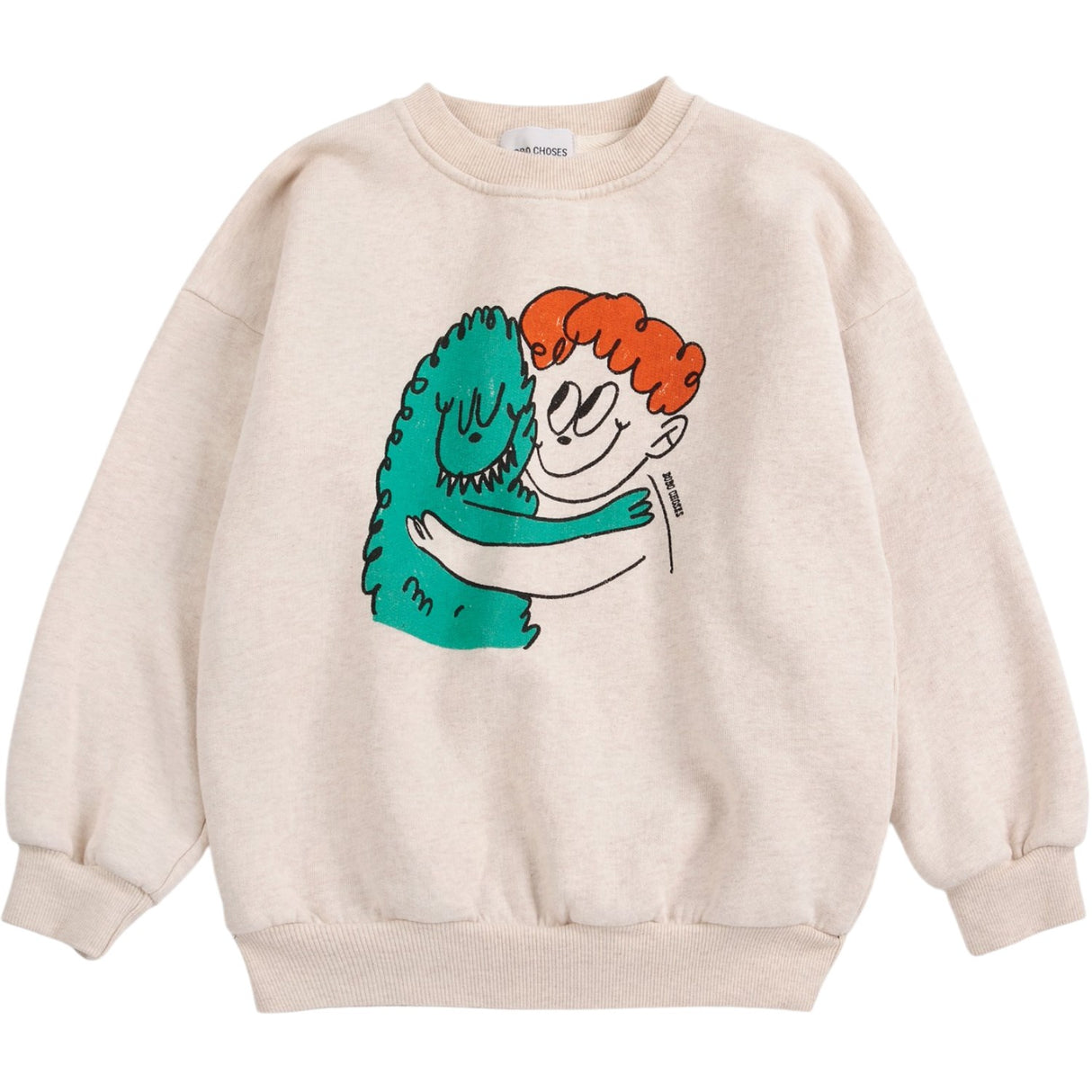 Bobo Choses Beige Hug Hairy Monster Collegegenser