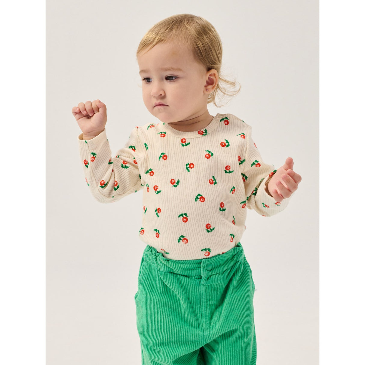 Bobo Choses Green Mush Monsters Duo Corduroy Bukser