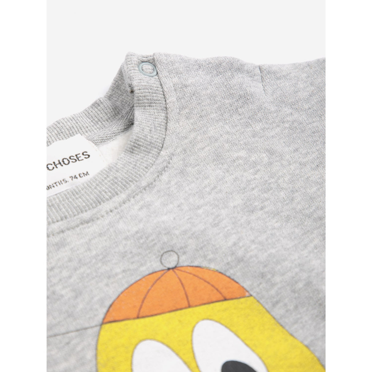 Bobo Choses Light Heather Grey Bigtooth Lemon Collegegenser