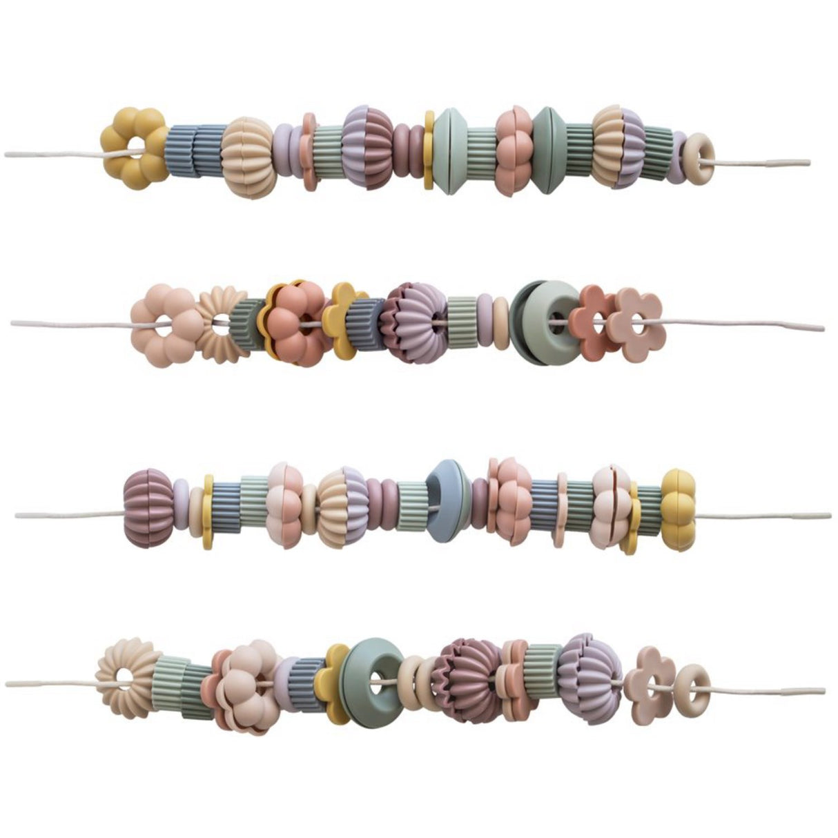 Mushie Multi Mushie Bead Lacing Leketøy Sett