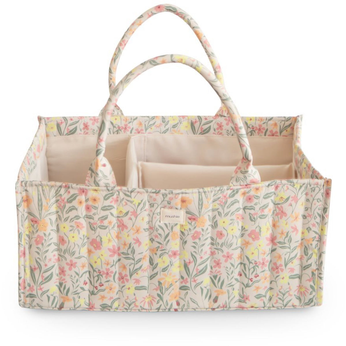 Mushie Pastel Blooms Mushie Diaper Caddy - Pastel Blooms