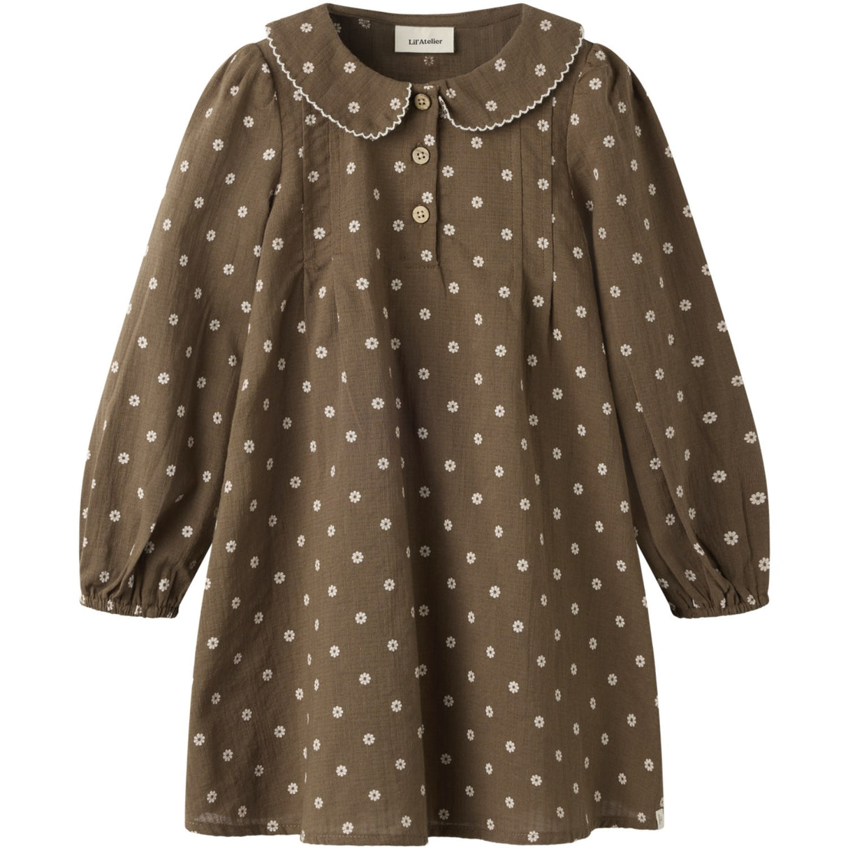 Lil'Atelier Teak Nmfhulla Ls Loose Kjole Lil