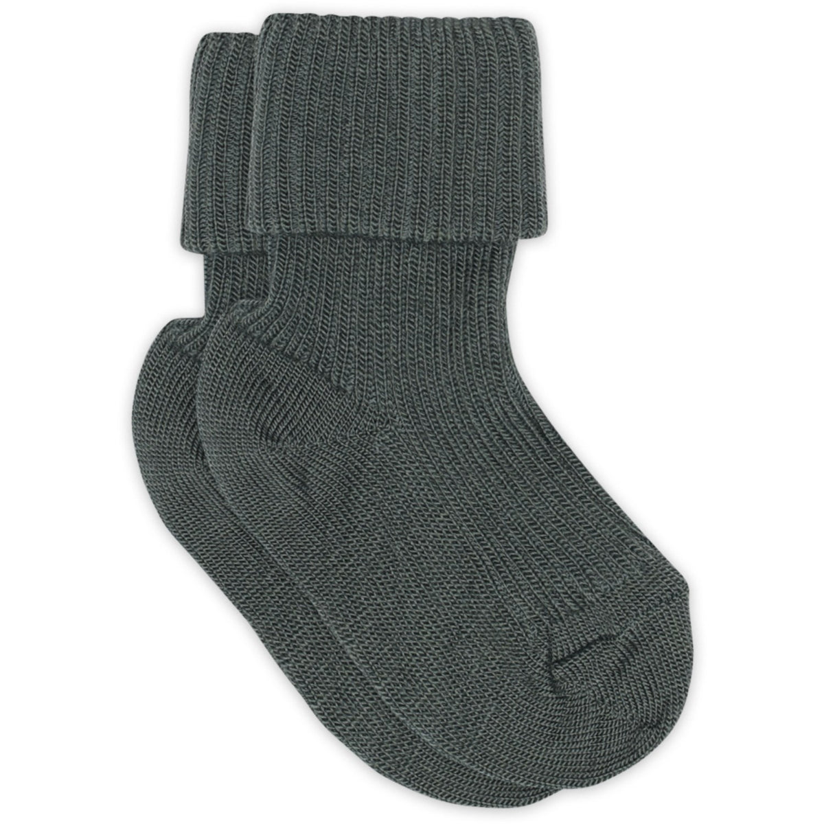 Mp Danmark Dark Forest Ull Rib Baby Strømper