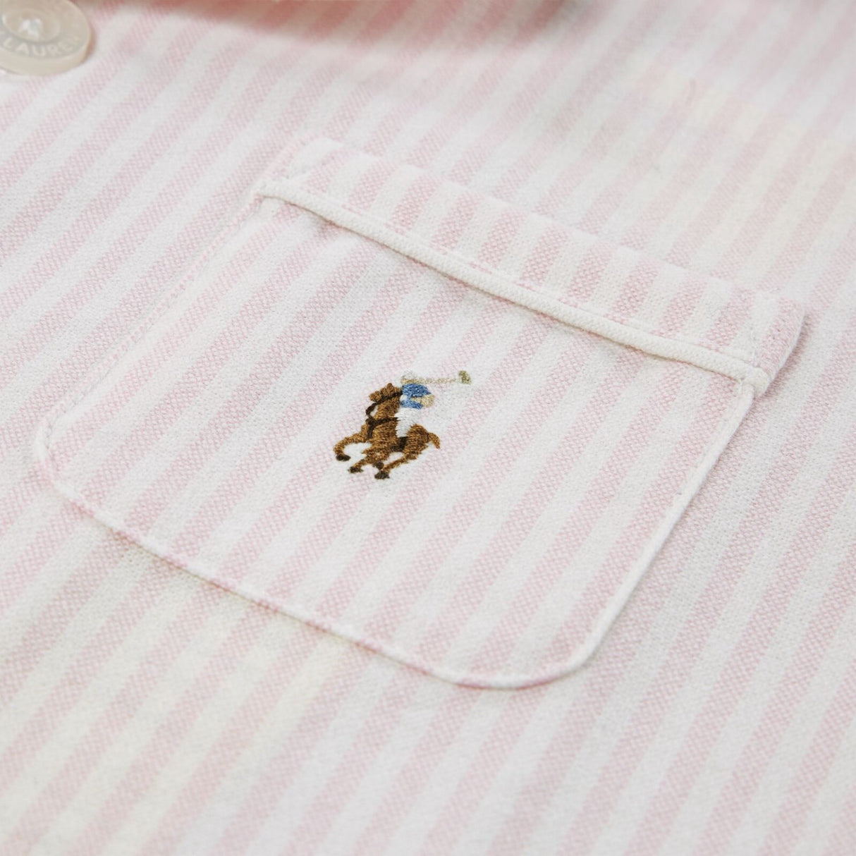 Polo Ralph Lauren Bath Pink/White Striped Oxford Oxford Bd Pant Sleep Sett C