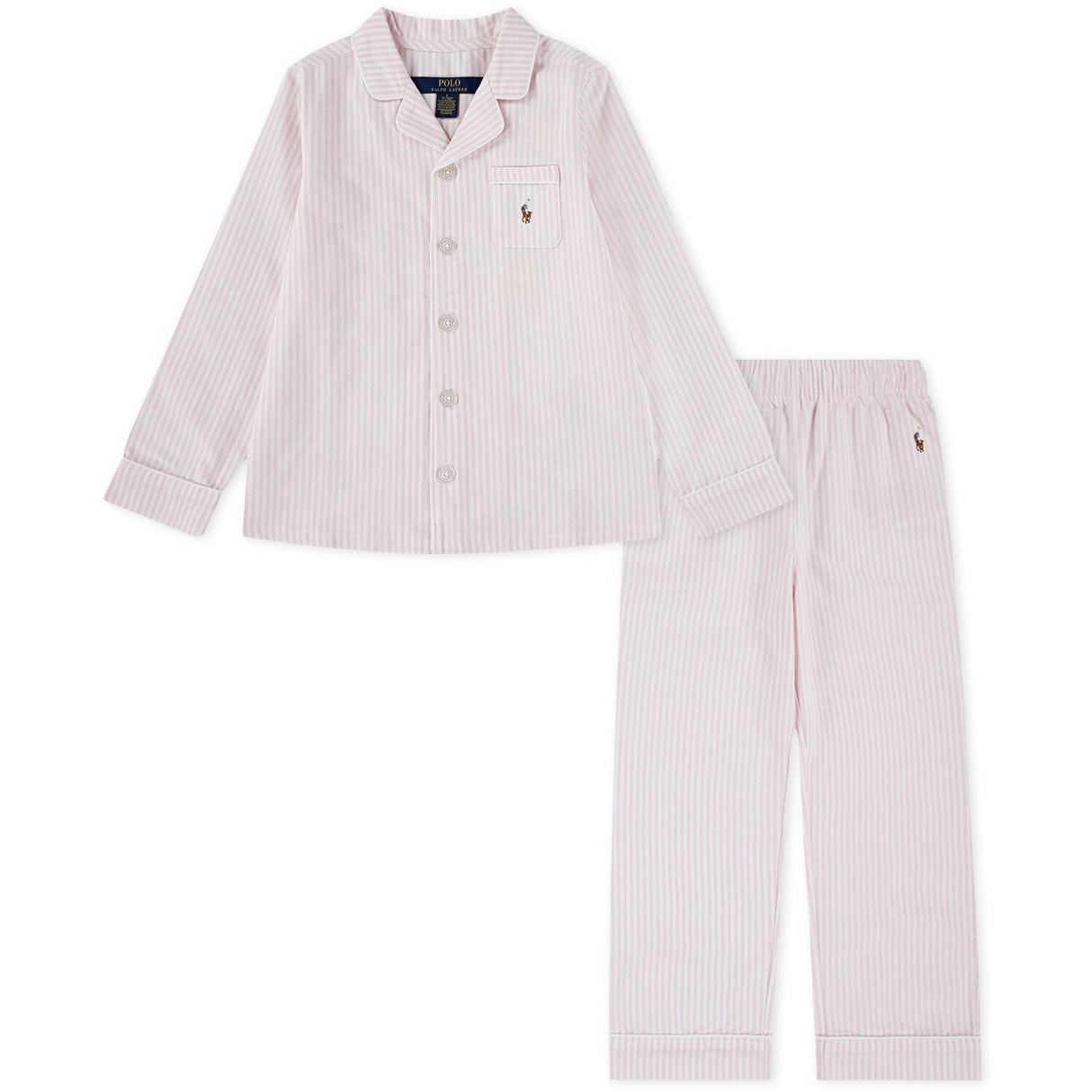 Polo Ralph Lauren Bath Pink/White Striped Oxford Oxford Bd Pant Sleep Sett C