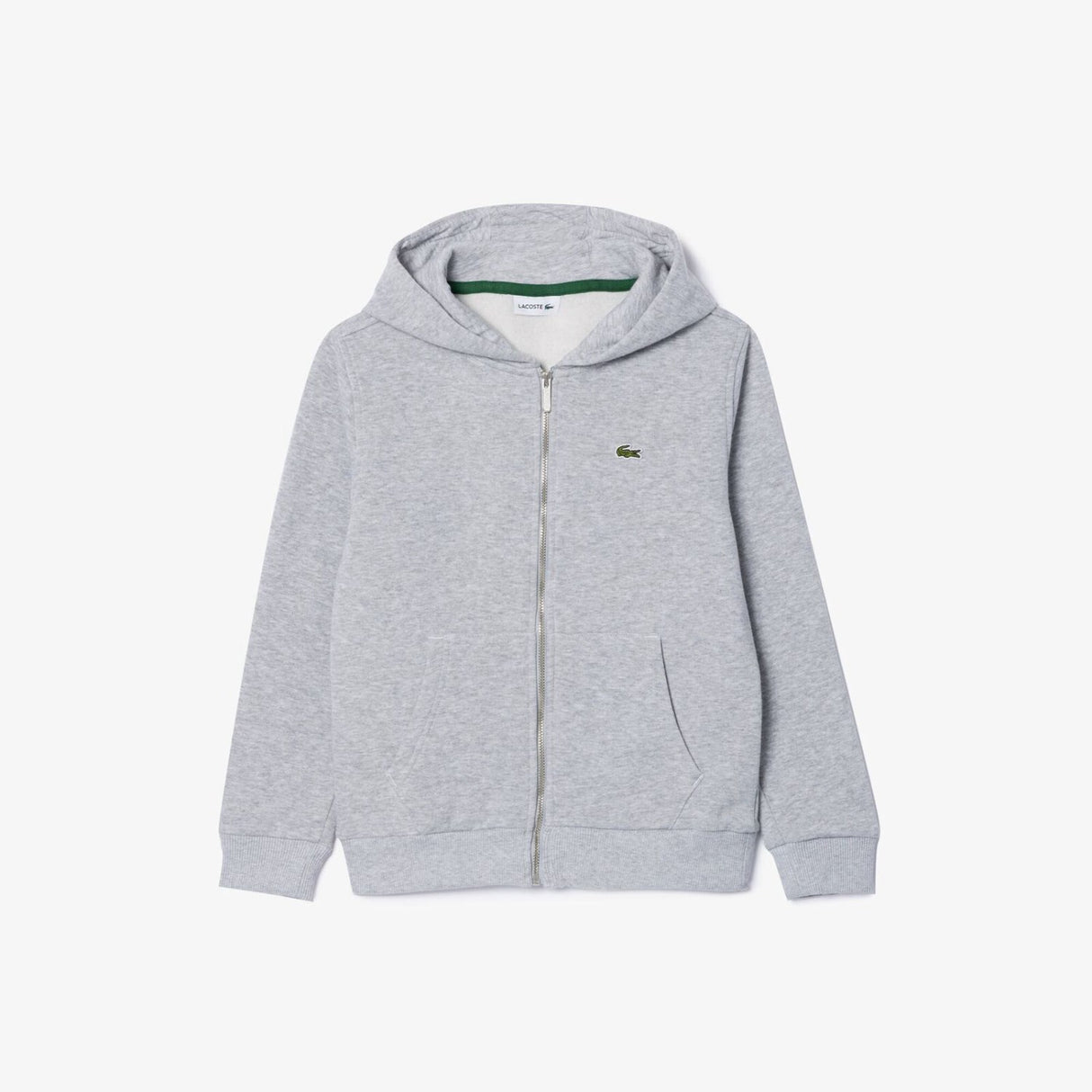 LACOSTE Argent Chine Heather Core Fleece Full Zip Hoodi