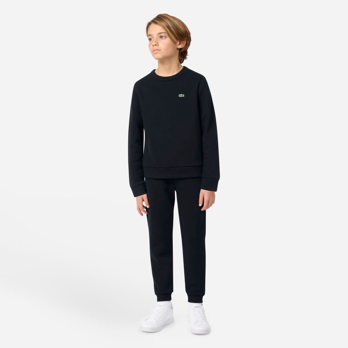 LACOSTE Noir Core Fleece Crew