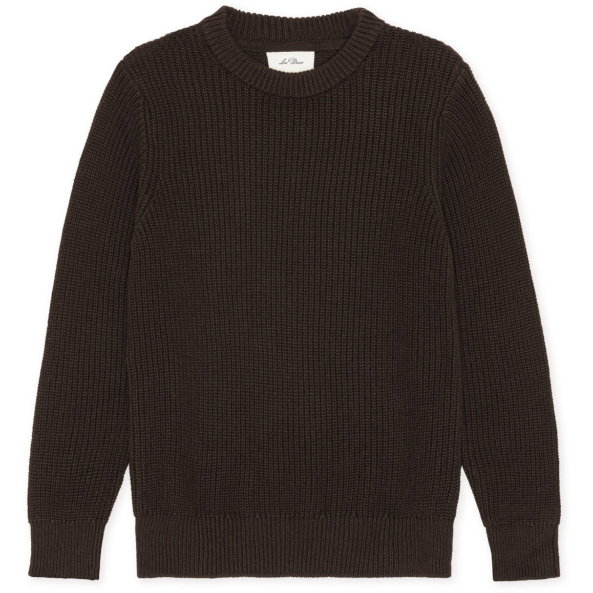 Les Deux Kids Molé Brown Rib Crewneck Strikk Kids
