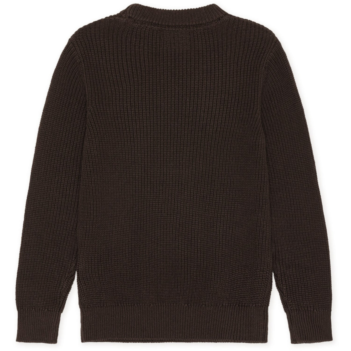 Les Deux Kids Molé Brown Rib Crewneck Strikk Kids