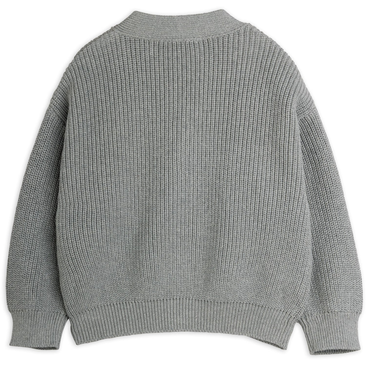 Mini Rodini Grey Melange Ritzratz Patch Strikket Cardigan