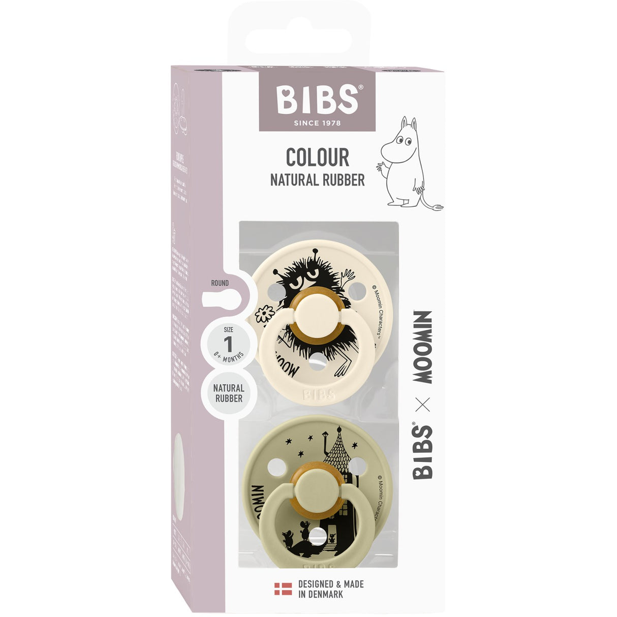 Bibs Ivory / Khaki X Moomins Smokk Colour Stinky 2-Pakning Latex