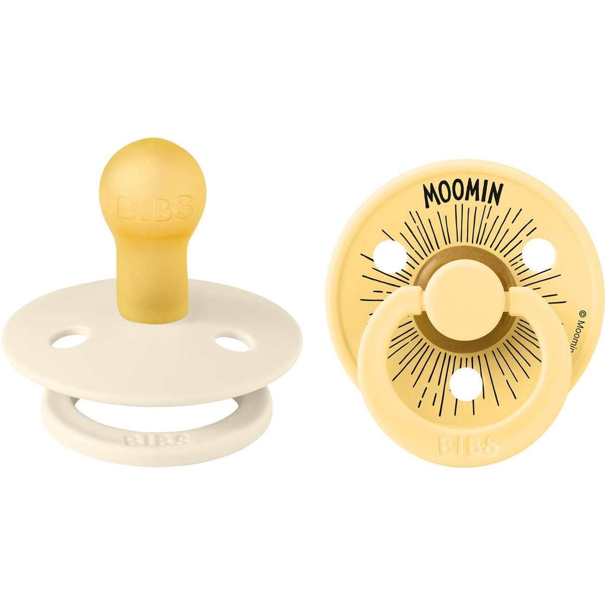 Bibs Ivory / Pale Butter X Moomins Smokk Colour Moomintroll 2-Pakning Latex