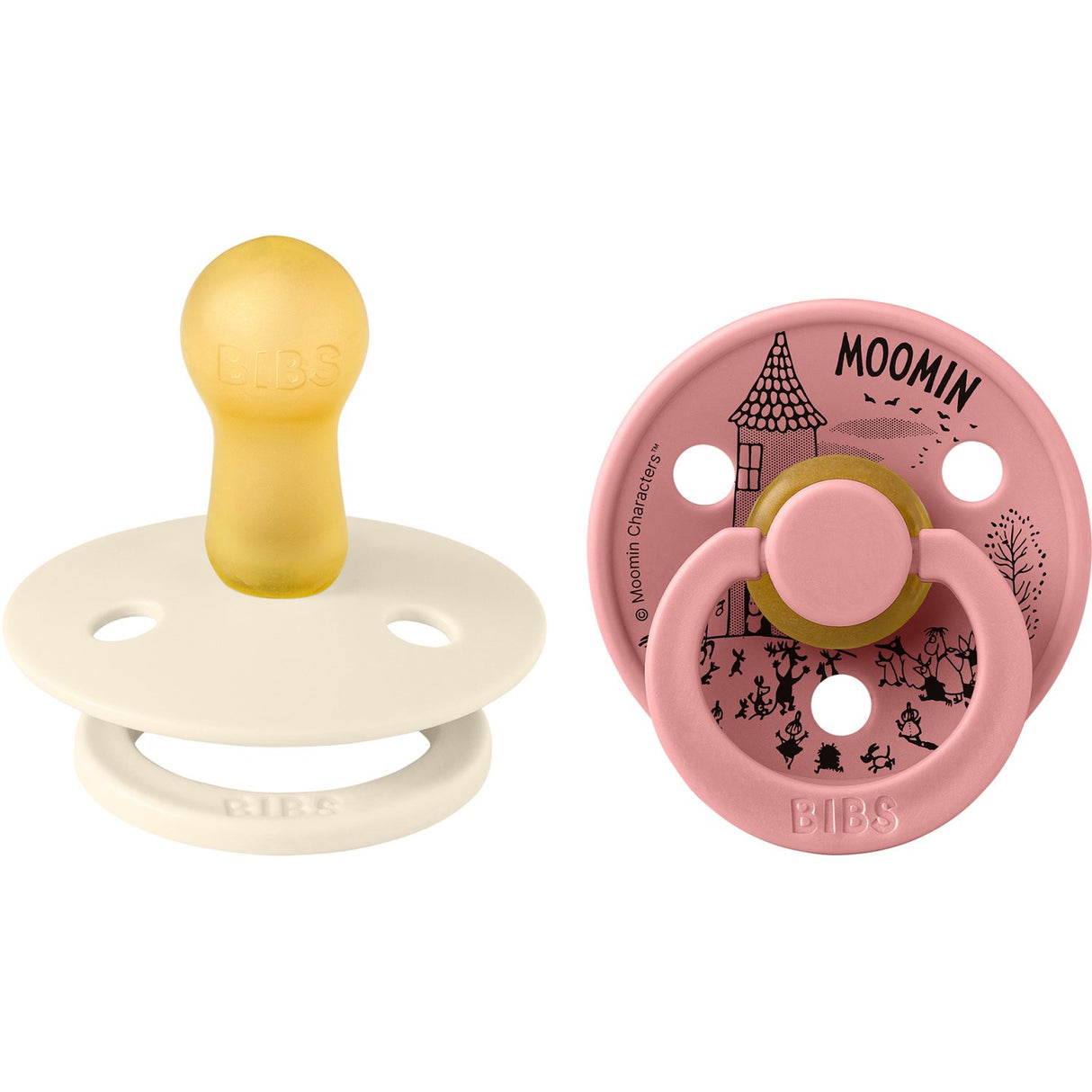 Bibs Ivory / Dusty Pink X Moomins Smokk Colour Little My 2-Pakning Latex