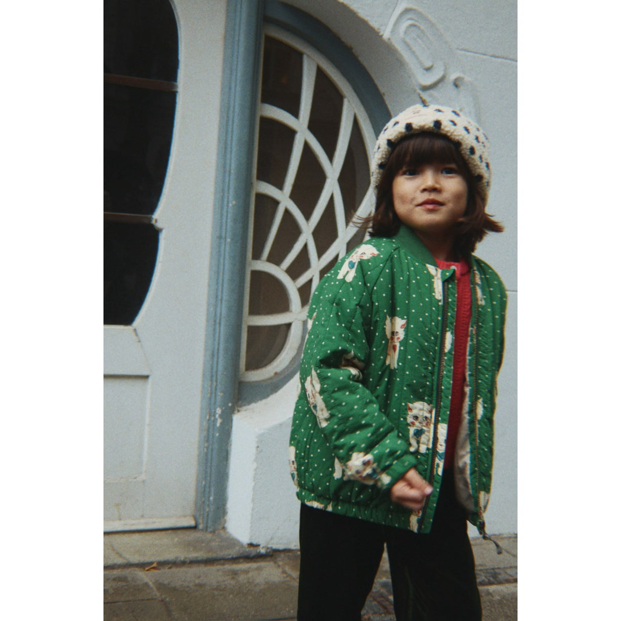Konges Sløjd Dot Miao Verde Juno Printed Bomber Jakke