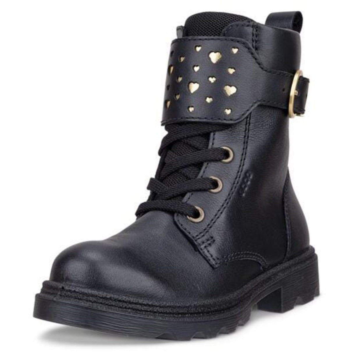 Ecco Black/Gold/Black Grainer K Wp Støvler