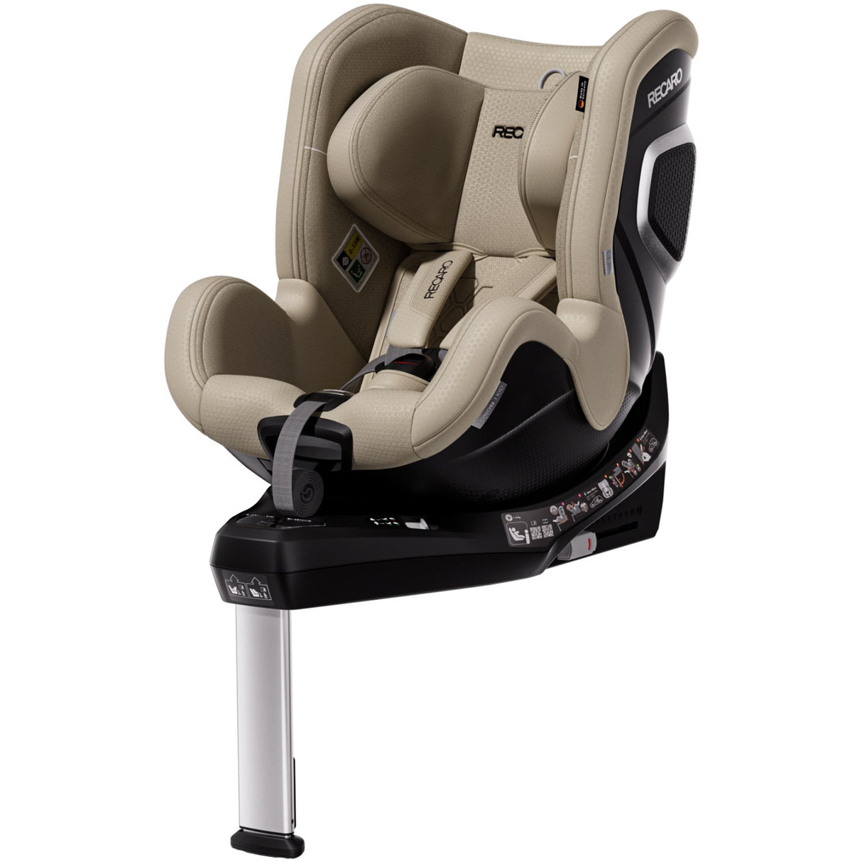 RECARO Elegant Beige Toron 1 Kid Bil Sete