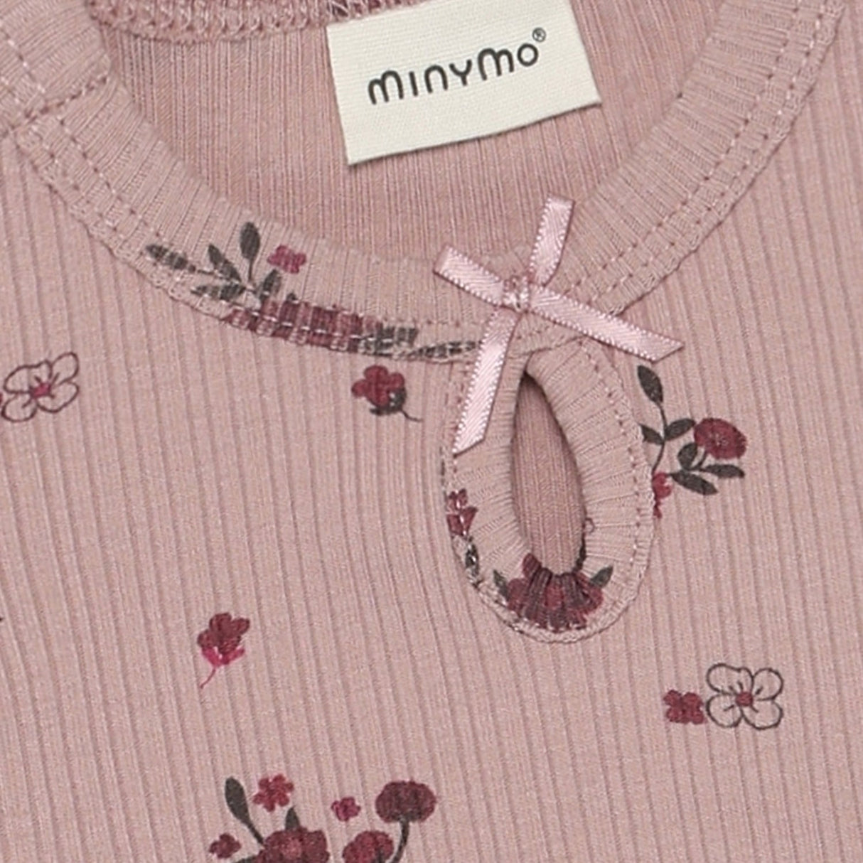 Minymo Fawn Body Ls Aop Rib