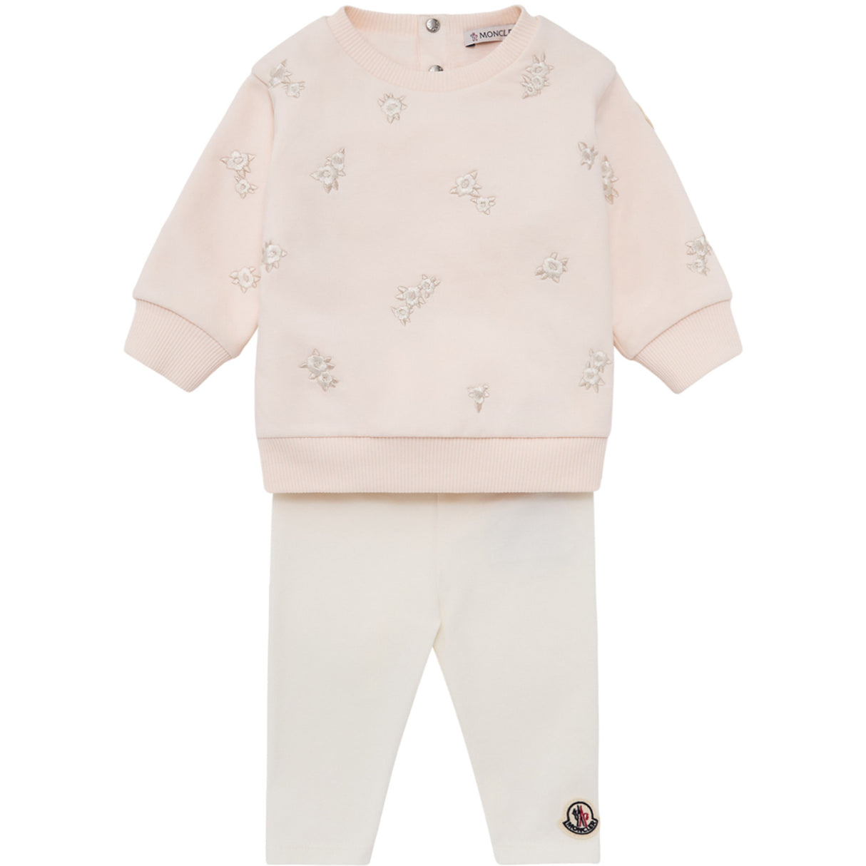 Moncler Light Pink Knitwear Clothing Ensemble Sett