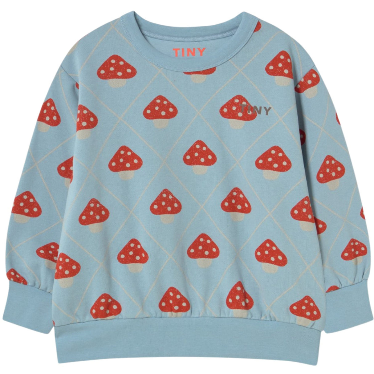 TinyCottons Denim Blue Mushrooms Collegegenser