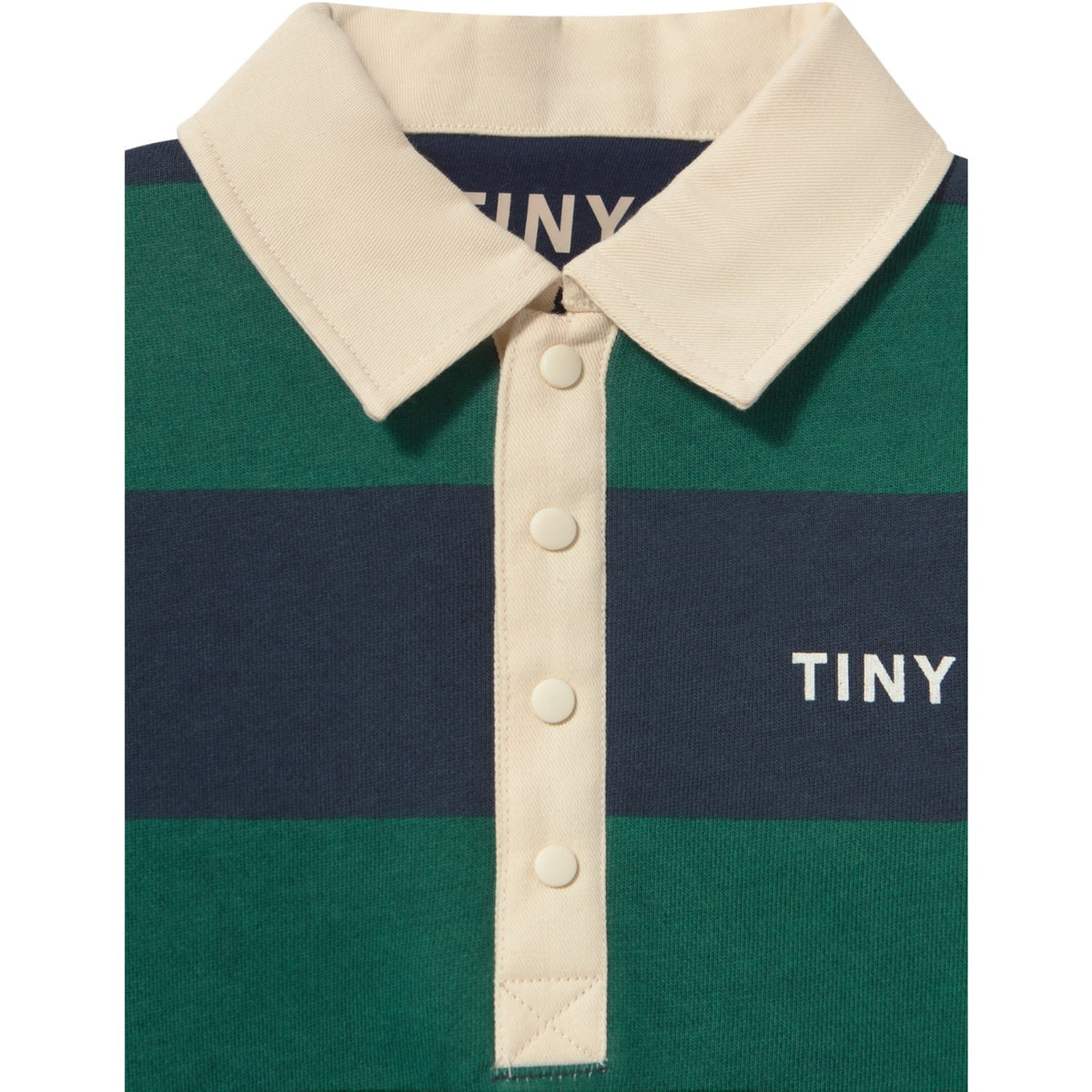 TinyCottons Dark Green Navy Stripes Polo Collegegenser