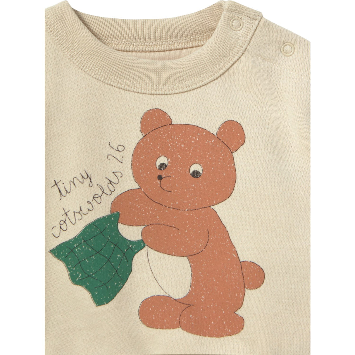 TinyCottons Sandstone Bjørn Graphic Baby Collegegenser