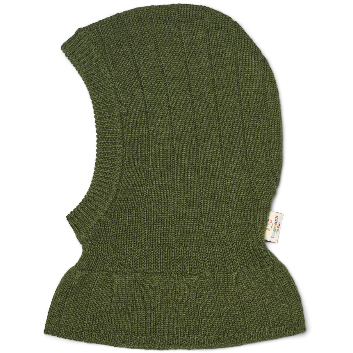 COPENHAGEN COLORS Dk Green Merino Rib Strikket Elefantlue