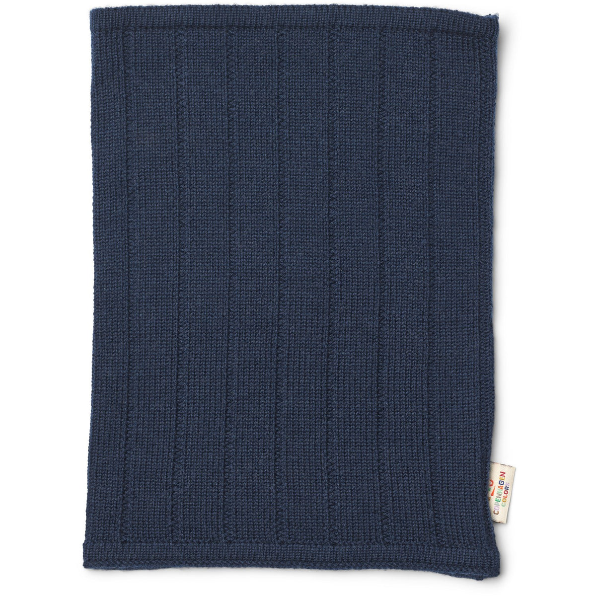 COPENHAGEN COLORS Navy Rib Strikket Tube Skjerf I Merino Ull