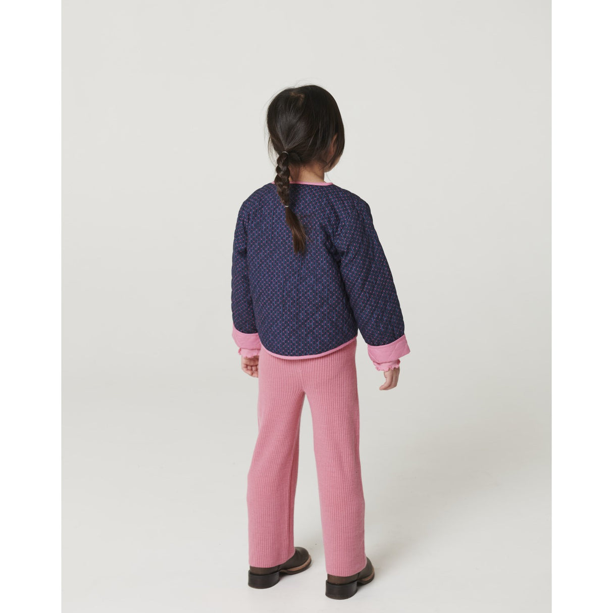 COPENHAGEN COLORS Blossom Pink Merino Wide Rib Bukser