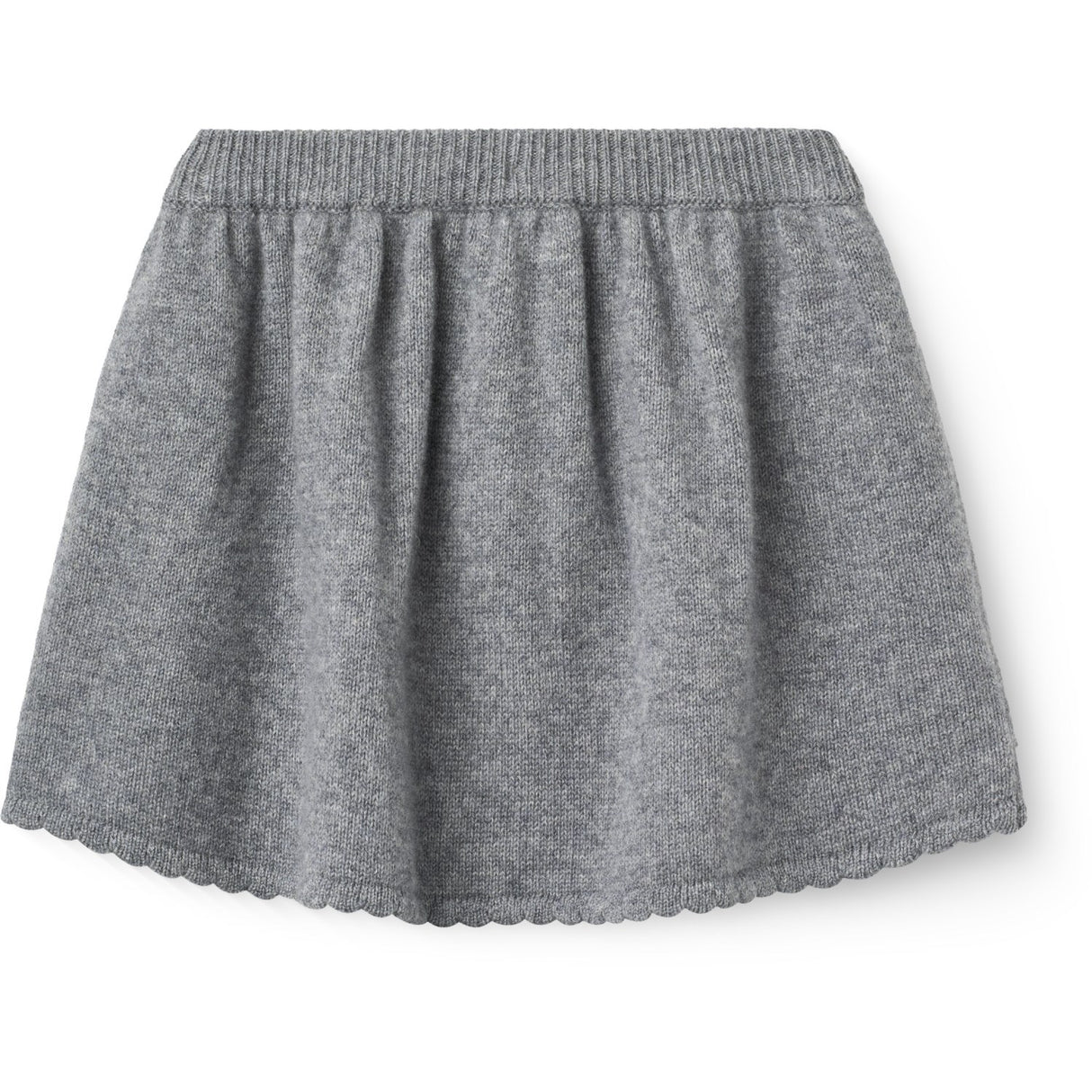 COPENHAGEN COLORS Grey Mel. Cashmere Skjørt M/ Emb.