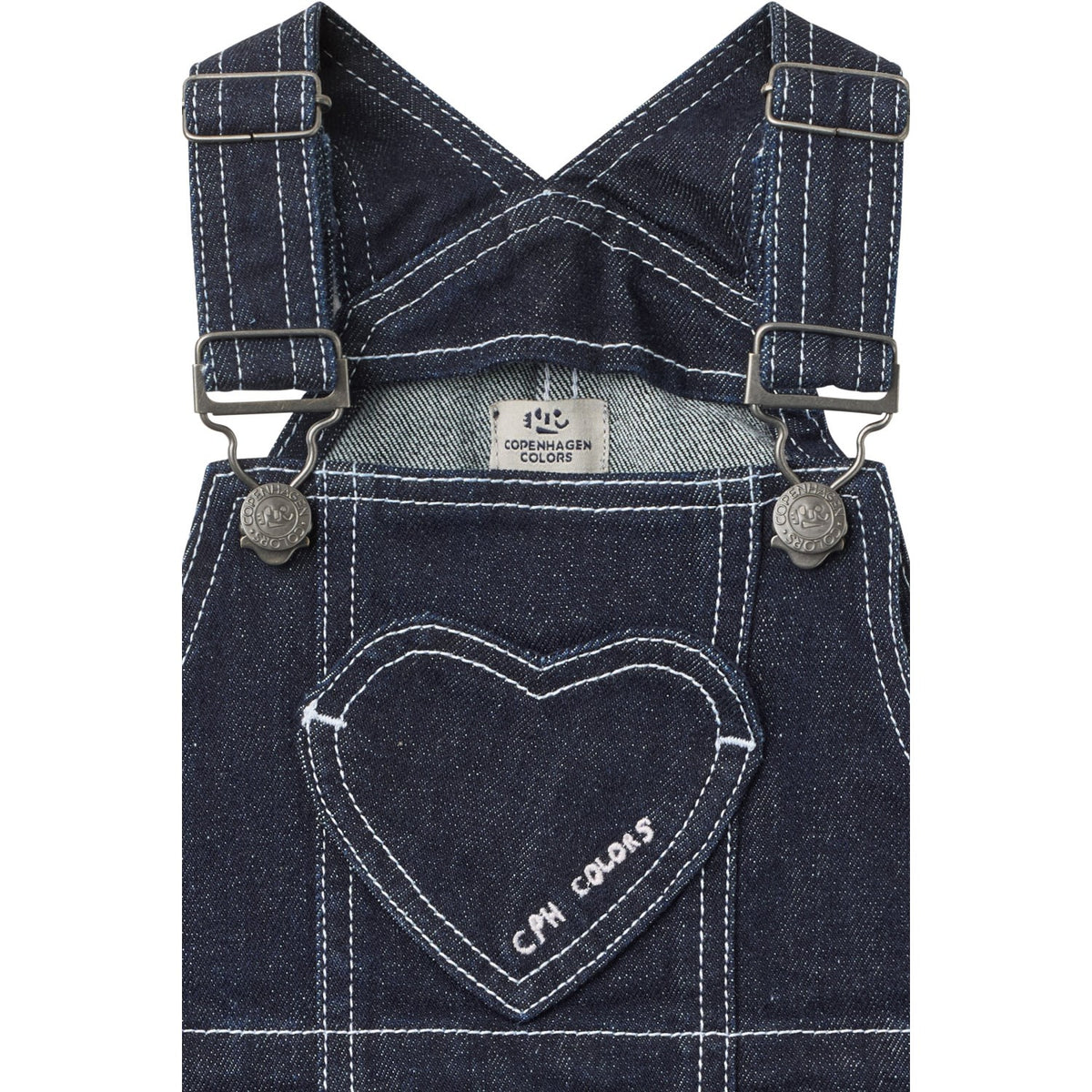 COPENHAGEN COLORS Raw Denim Organic Denim Spencer Kjole M/ Heart Lomme