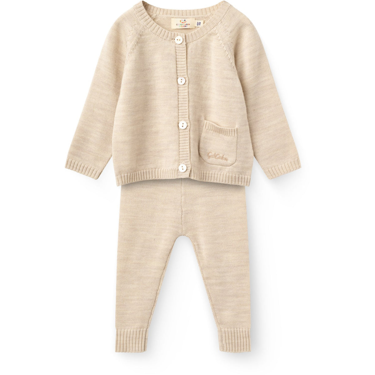 COPENHAGEN COLORS Pale Cream Melange Classic Merino Baby Sett