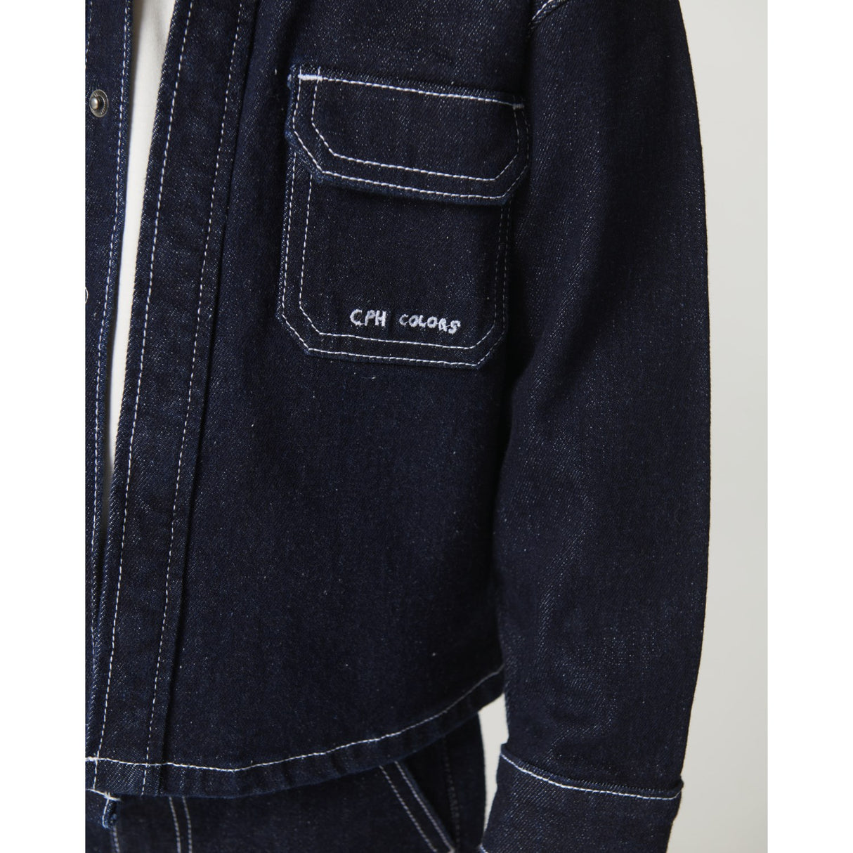 COPENHAGEN COLORS Raw Denim Organic Regular Denim Skjorte