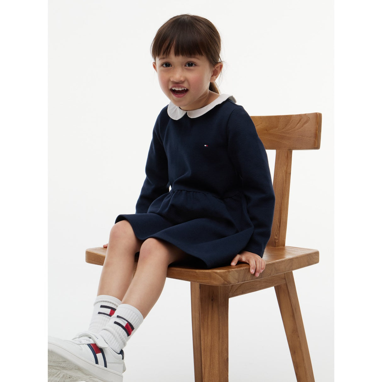 Tommy Hilfiger Dark Blue-Blue Lg Fit Og Flare Kjole