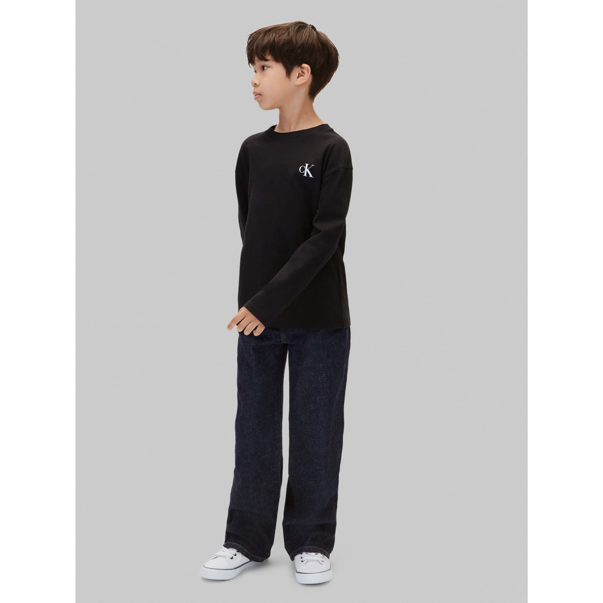 Calvin Klein Black / White-Black 2-Pakning Monogram T-Shirt Ls