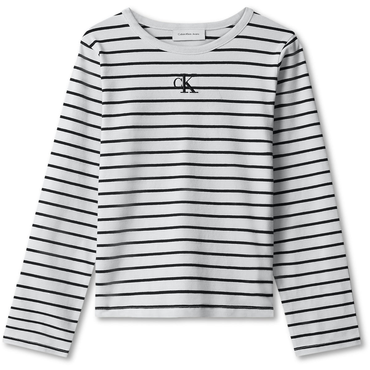 Calvin Klein Turtledove-Beige Ck Stripe Ls T-Shirt
