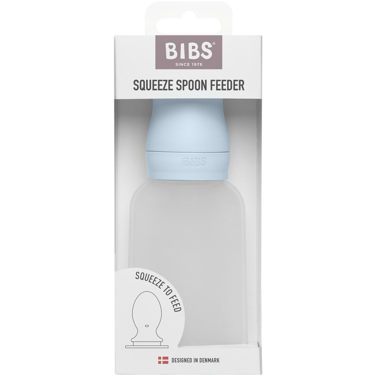 Bibs Baby Blue Skje Feeder Squeeze