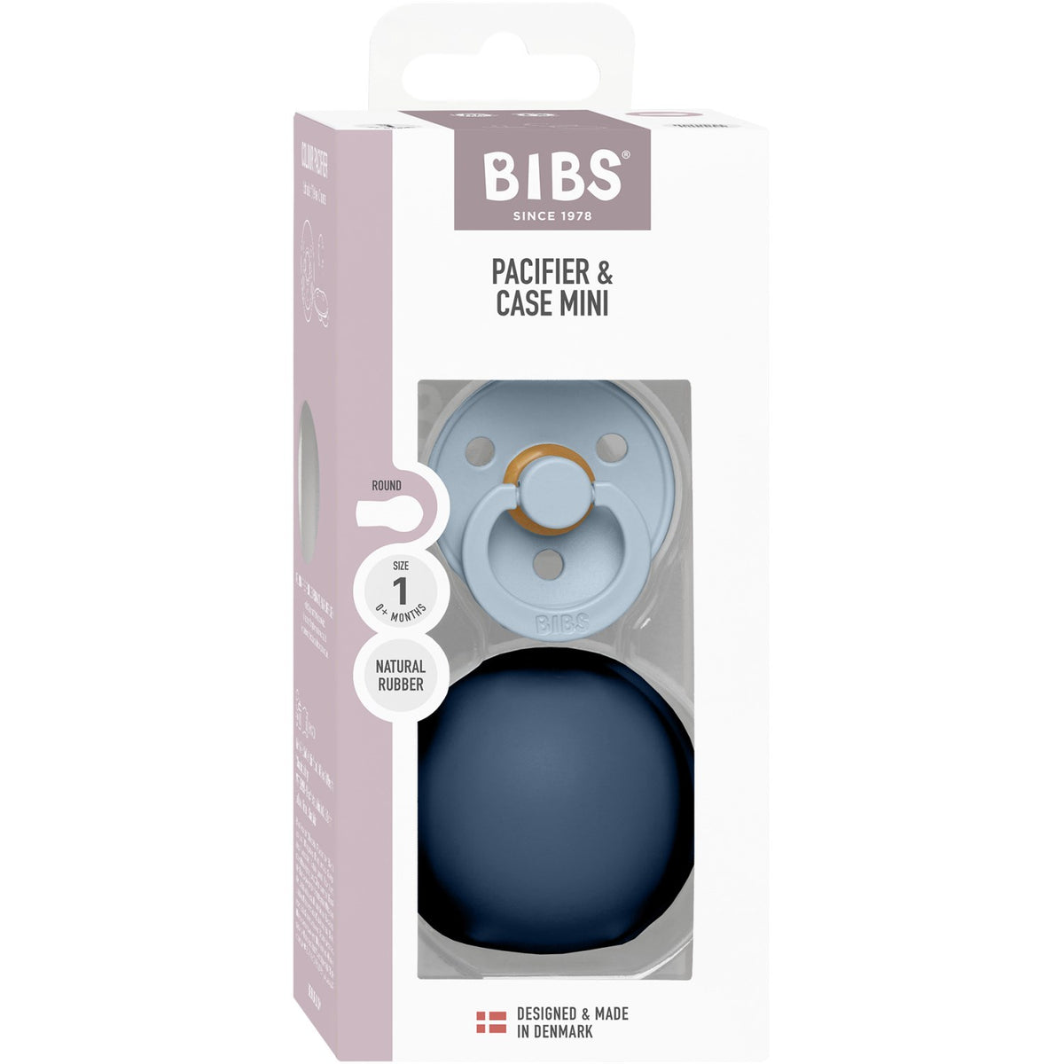 Bibs Baby Blue / Steel Blue Colour Smokk Round Latex & Smokk Case Mini